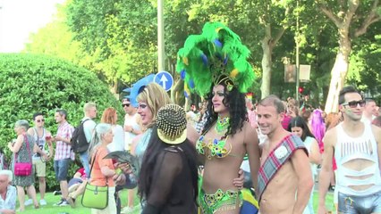 Large crowds dress up for Madrid's gay pride parade