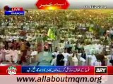 Part-1 Altaf Hussain speech on MQM's historical solidarity gathering rally with armed forces at Bagh e Jinnah Karachi