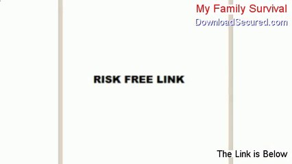 My Family Survival PDF Free (Get It Now)
