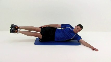 Pilates Oblique Crunch with Leg Raise (Lv 1)