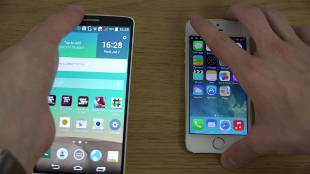 LG G3 vs. iPhone 5S - Which Is Faster (4K)
