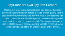SpyCrushers Presents New 4GB Spy Pen Camera