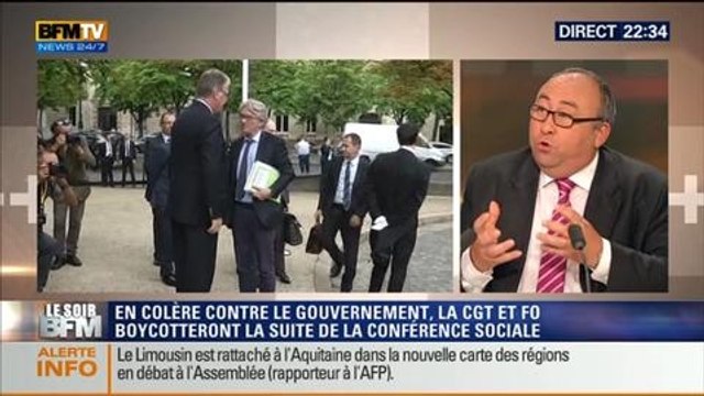 Le Soir BFM: Conférence sociale: le dialogue social est-il dans l'impasse ? - 07/07 1/6
