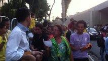 Les supporters brésiliens donnent de la voix dans la rue