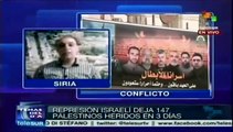 Represión israelí deja 147 palestinos heridos en 3 días