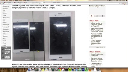 NEW Sony Xperia Z3 LEAKED Pictures !