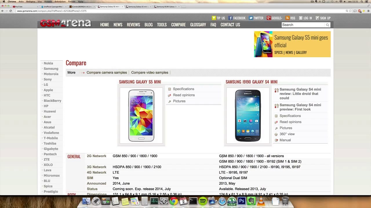 Samsung Galaxy S5 Mini vs. Samsung Galaxy S4 Mini