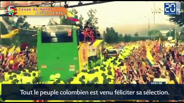 Mondial 2014: Les Colombiens accueillis en héros à Bogota