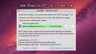 UNTETHERED jailbreak ipad2 7.1.2 Evasion 1.0.9 - step by step tutorial