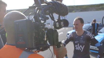 Froome, primer ciclista en cruzar el Eurotúnel