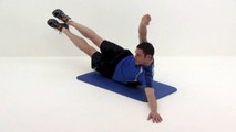 Pilates Oblique Crunch with Leg Raise (Lv 3)
