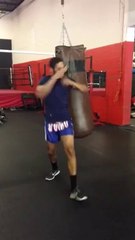 Muay Thai bag work