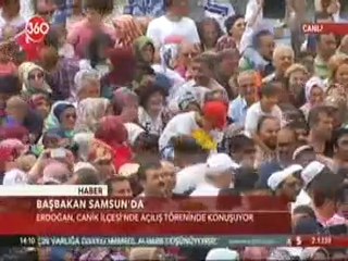 Başbakan Erdoğan Samsun’un Canik İlçesinde Açılış Töreninde Konuşuyor