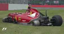 F1 : le crash de Kimi Räikkönen - ZAPPING AUTO DU 07/07/2014