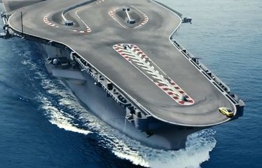Uçak gemisinde BMW M4 şovu