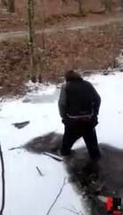 Hilarious Run On Ice Fail - Fails World