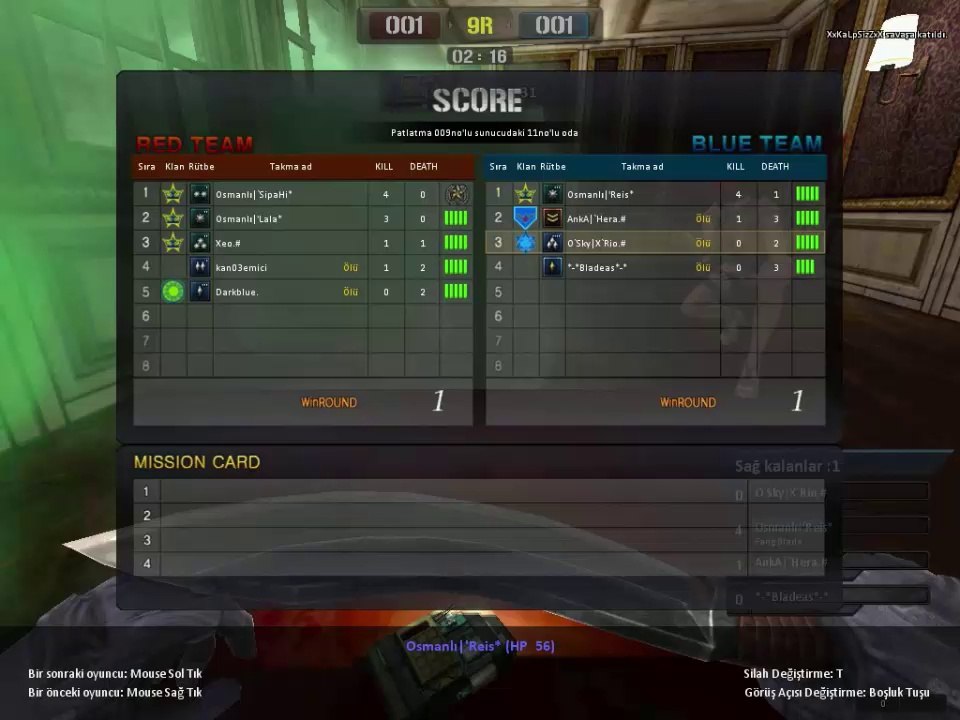 Osmanlı|Reis* , Osmanlı|`SipaHi* , Osmanlı|`Lala* , Xeo.# Kullanıcıların Birbirlerine Karsı Mücadele Etmediklerini Tespit Ettim