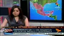 Tiembla al sur de México con magnitud de 7.1 grados Richter