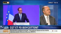 BFM Story: Conférence sociale: La CGT et FO vont boycotter le discours de Manuel Valls - 07/07