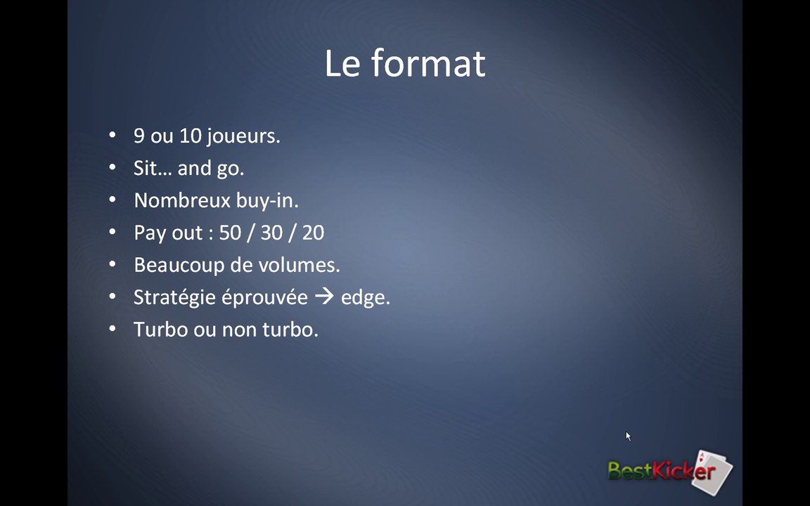 Poker coaching - Introduction au Sit and Go Full Ring - Vidéo #1