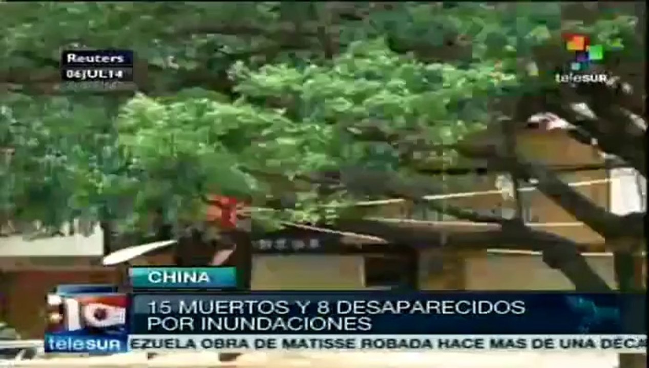 Inundaciones en China dejan 15 muertos y 8 desaparecidos