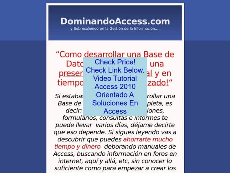 Discount on Video Tutorial Access 2010 Orientado A Soluciones En Access