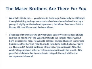 Patrick Maser - Wealth Institute Inc.