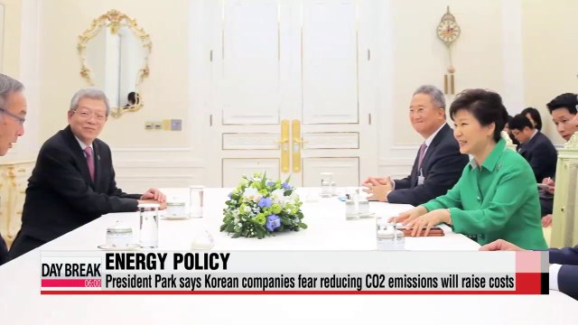 President Park Korean companies worry cutting CO2 emissions will raise costs