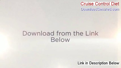 Cruise Control Diet Download PDF (Get It Now 2014)