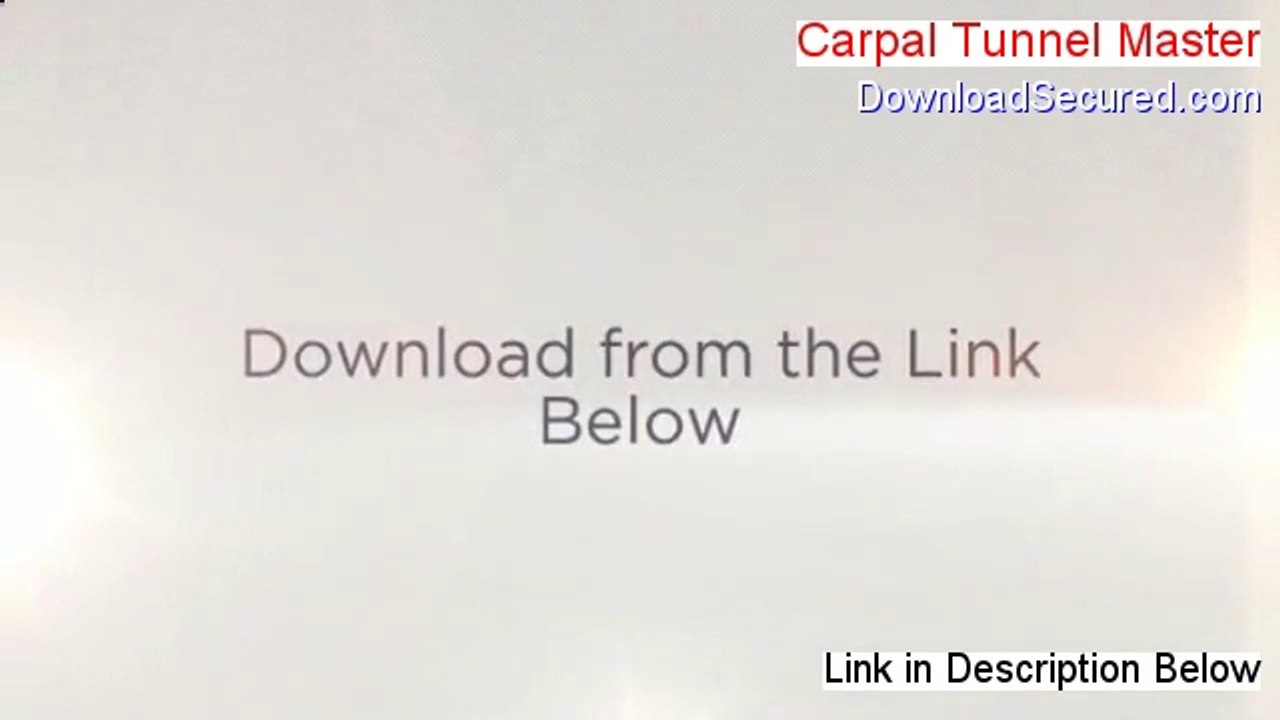 Carpal Tunnel Master Download PDF - carpal tunnel master and beyond review 2014