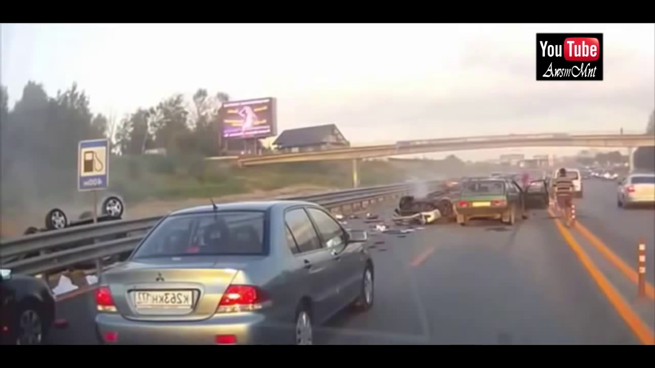 Worst Car Accident Ever Recorded - Woman Thrown 20 meters in the air