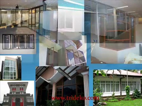 Partisi kusen aluminium kaca YKK Alexindo jendela kaca aluminum