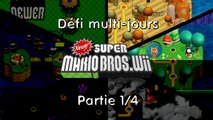 Vidéo-défi multi-jours - Newer Mario Bros Wii - Terminer le jeu intégralement - Jour 1/4