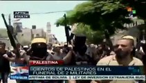 Cientos de palestinos se reúnen en funeral de dos militares