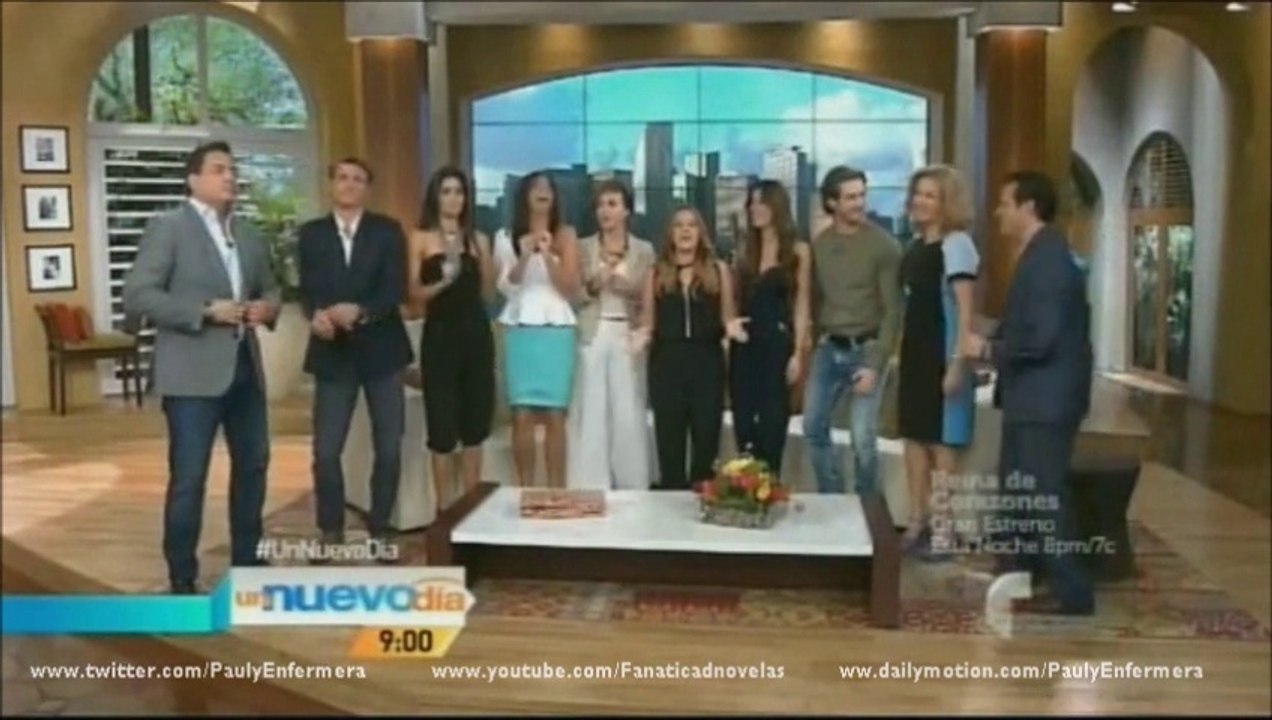 Paola Nuñez, Eugenio Siller, Juan Soler, Catherine Siachoque y Laura Flores de Reina de Corazones visita #UnNuevoDia By @PaulyEnfermera