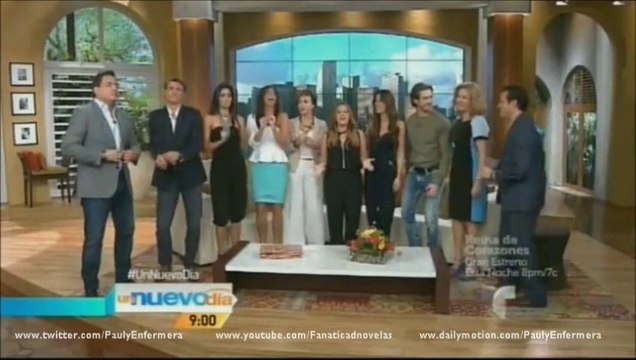 Paola Nuñez, Eugenio Siller, Juan Soler, Catherine Siachoque y Laura Flores de Reina de Corazones visita #UnNuevoDia By @PaulyEnfermera