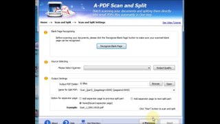 A-PDF Scan and Split - scan paper document and split them into pdf files based on barcode