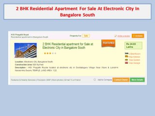 Flats in Electronic City