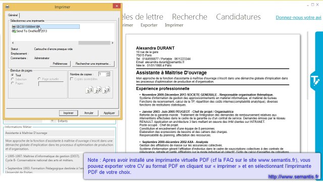 Créer un CV avec CVitae, logiciel gratuit de création de Curriculum Vitae