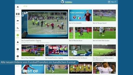 Die neue Tablett-App von FussballTransfers