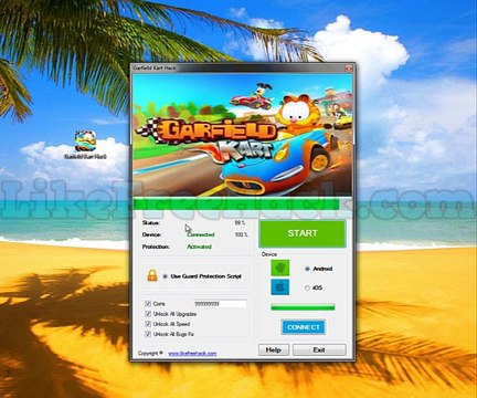 Garfield Kart Hack Android iOS Cheats Coins