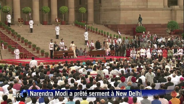 Inde: l'investiture du nouveaux Premier ministre Narendra Modi