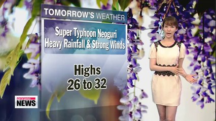 Download Video: Typhoon Neoguri to hit Jeju early Wednesday