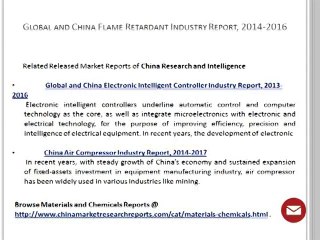 Global Flame Retardant Industry Report 2014-2016