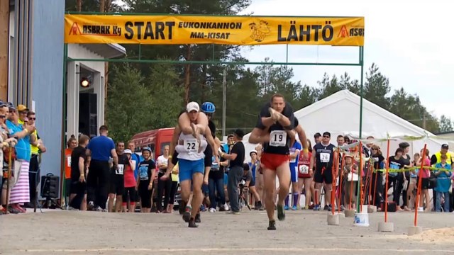 Finland's crazy Wife Carrying Championships