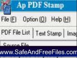 Get Ap PDF Stamp (PDF Watermark) 3.2 Activation Code Free Download