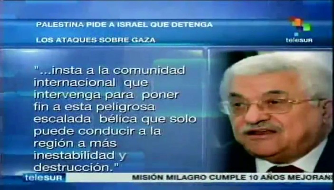 Pide Mahmud Abás a Israel que pare la violencia contra Palestina