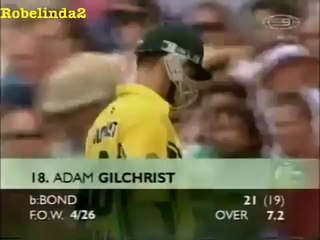 SHANE BOND BEST YORKER EVER TO ADAM GILCHRIST