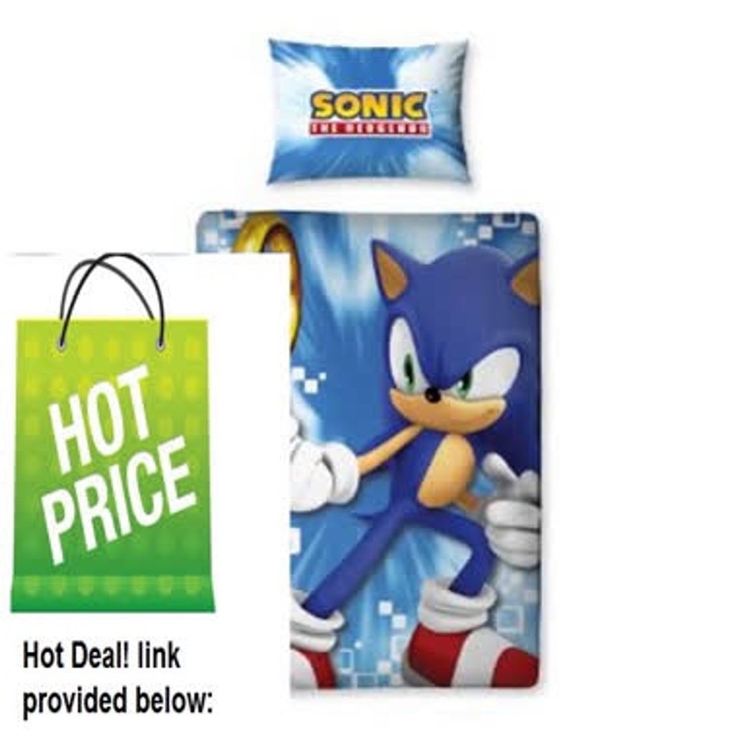 Best Price Sonic The Hedgehog Spin Panel Single Bed Duvet Quilt