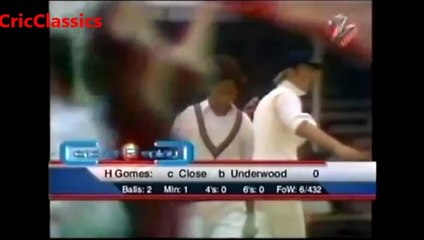 Larry Gomes, a Duck on TEST Debut, 1st Test 1976
